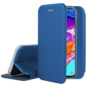 Луксозен кожен калъф тефтер ултра тънък Wallet FLEXI и стойка за Samsung Galaxy A70 A705F син 